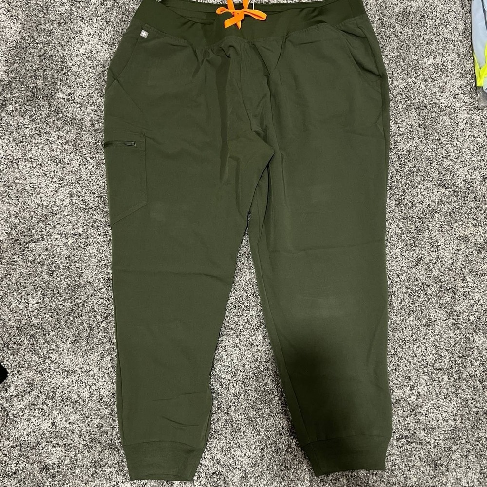 FIGS Zamora Jogger Scrub Pants Women's 4XL Green NWT Drawstring Joggers